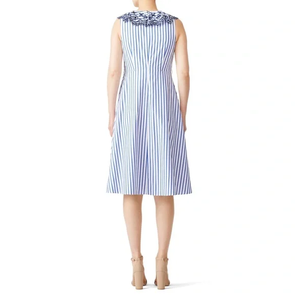 Draper James Stripe Ruffle Eyelet Dress EUC - Picture 5 of 10